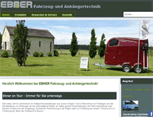 Tablet Screenshot of ebner-anhaenger.de